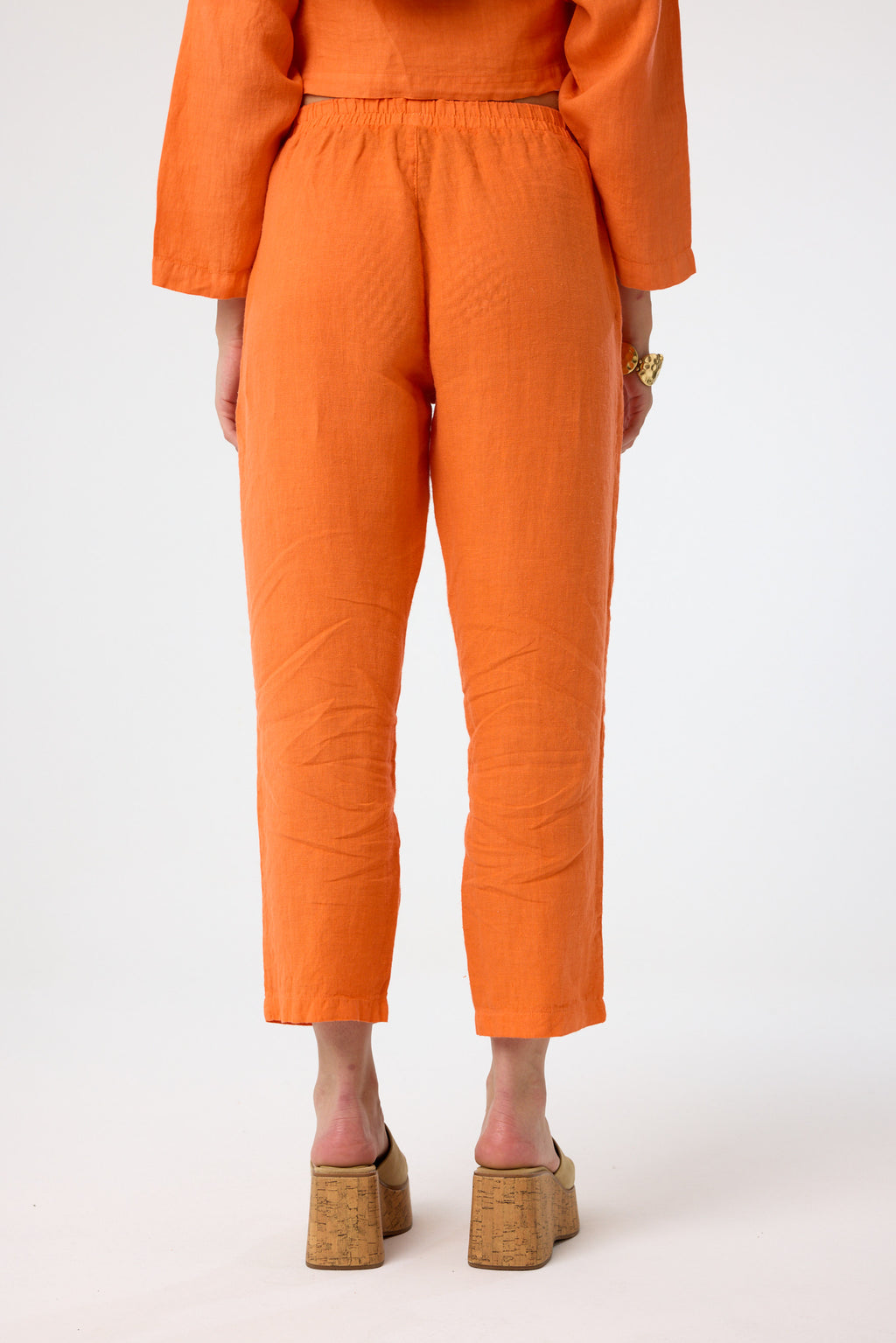 Cropped Chino in Apricot