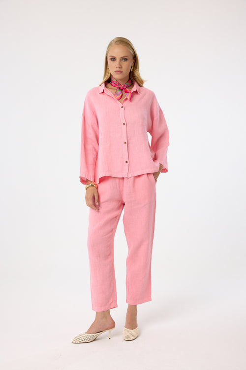 Cropped Chino in Blush Pink