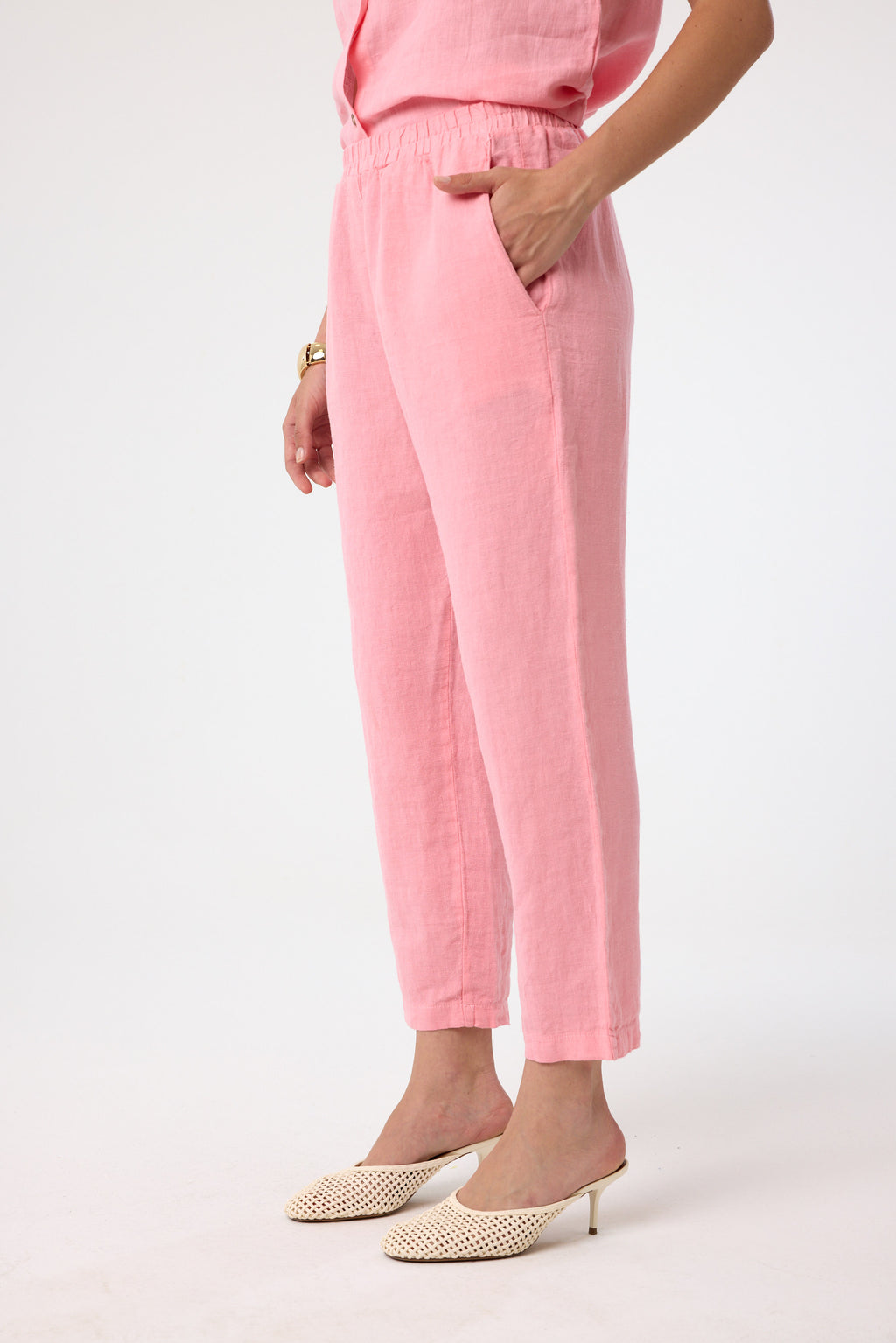 Cropped Chino in Blush Pink