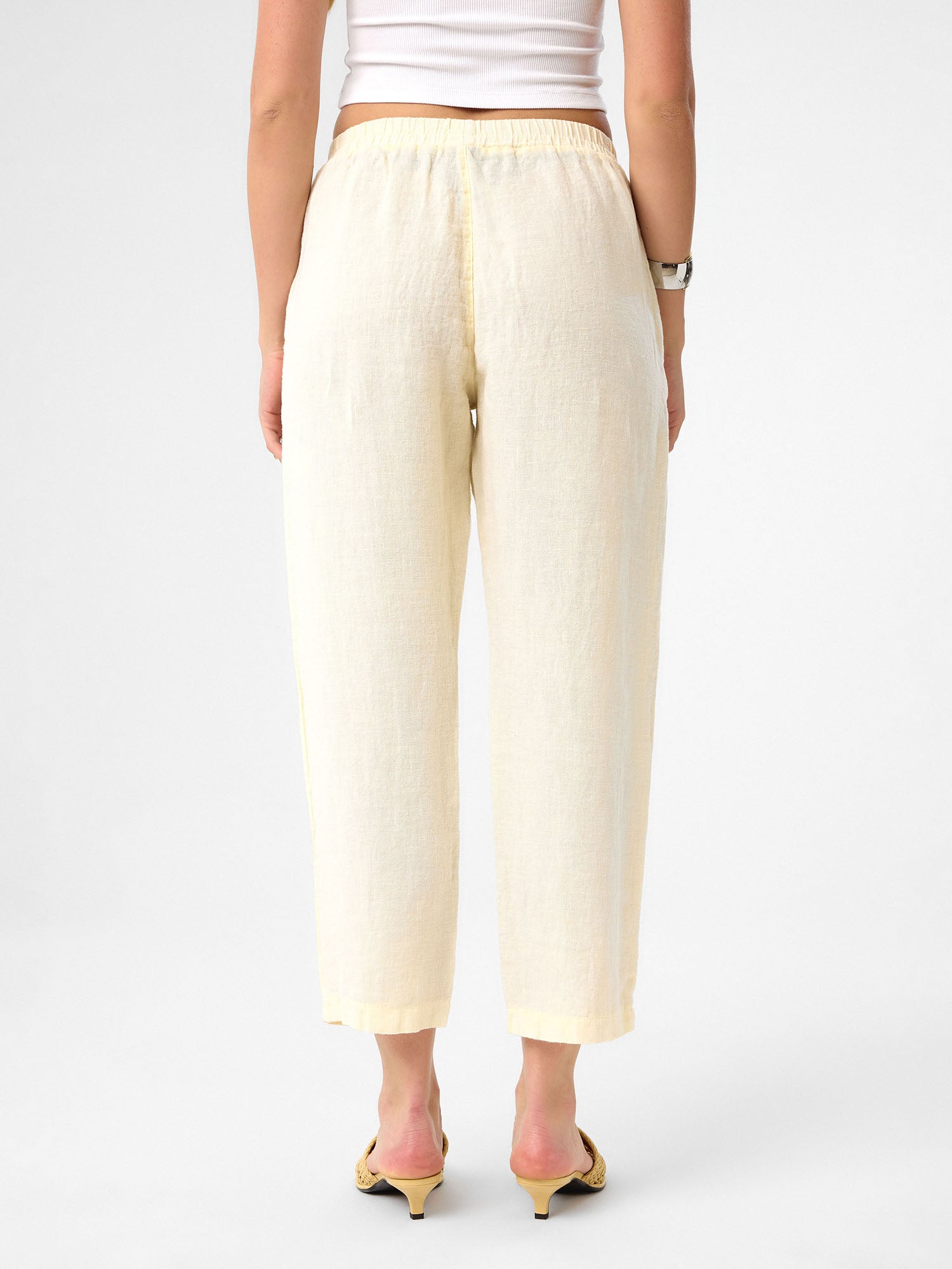 Cropped Chino in Buttercream