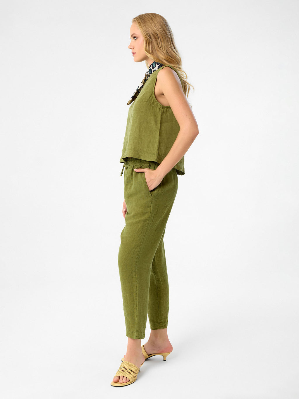 Crop-Top in Olivgrün