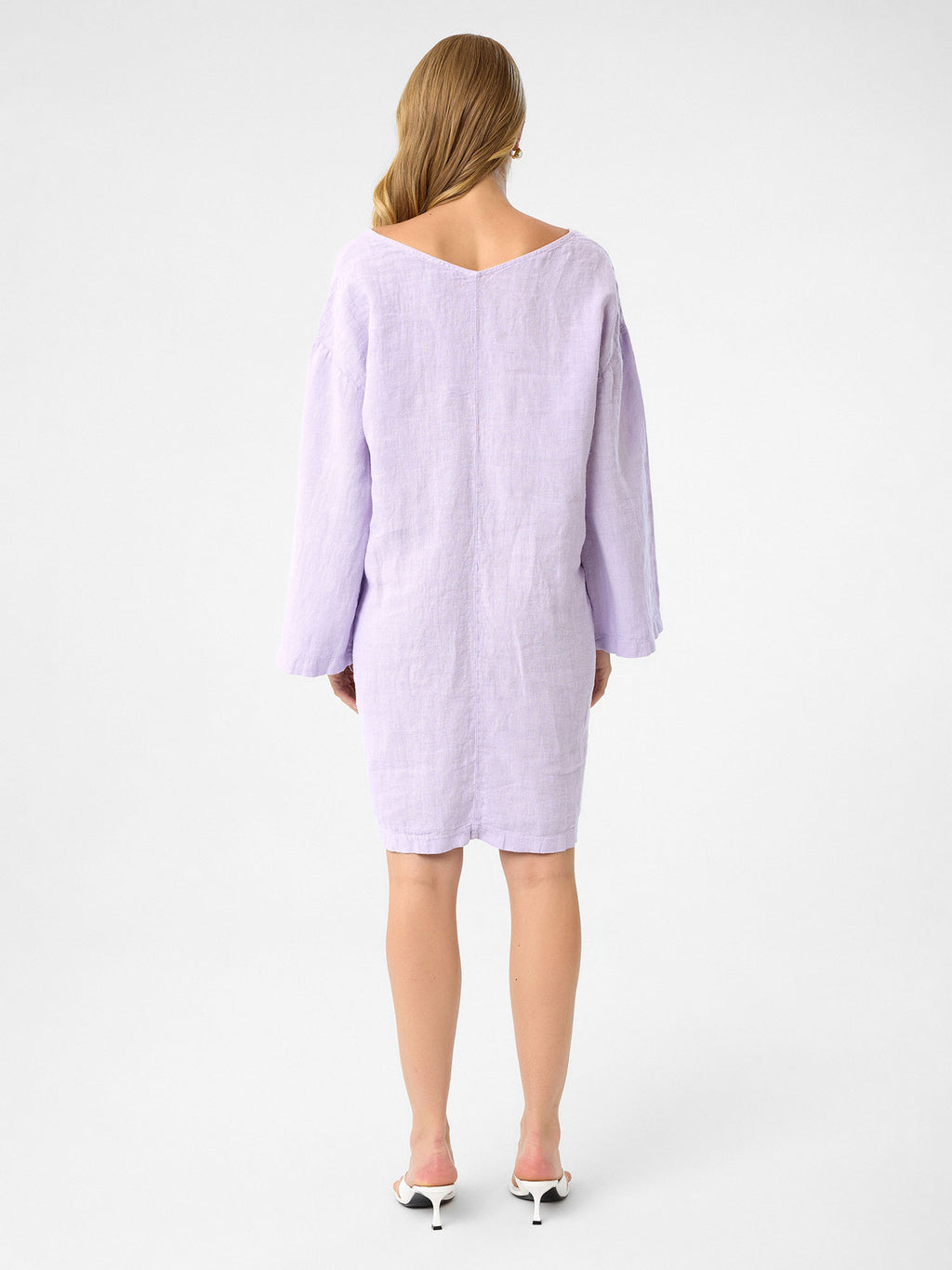 Kleid mit V-Ausschnitt in Lilac
