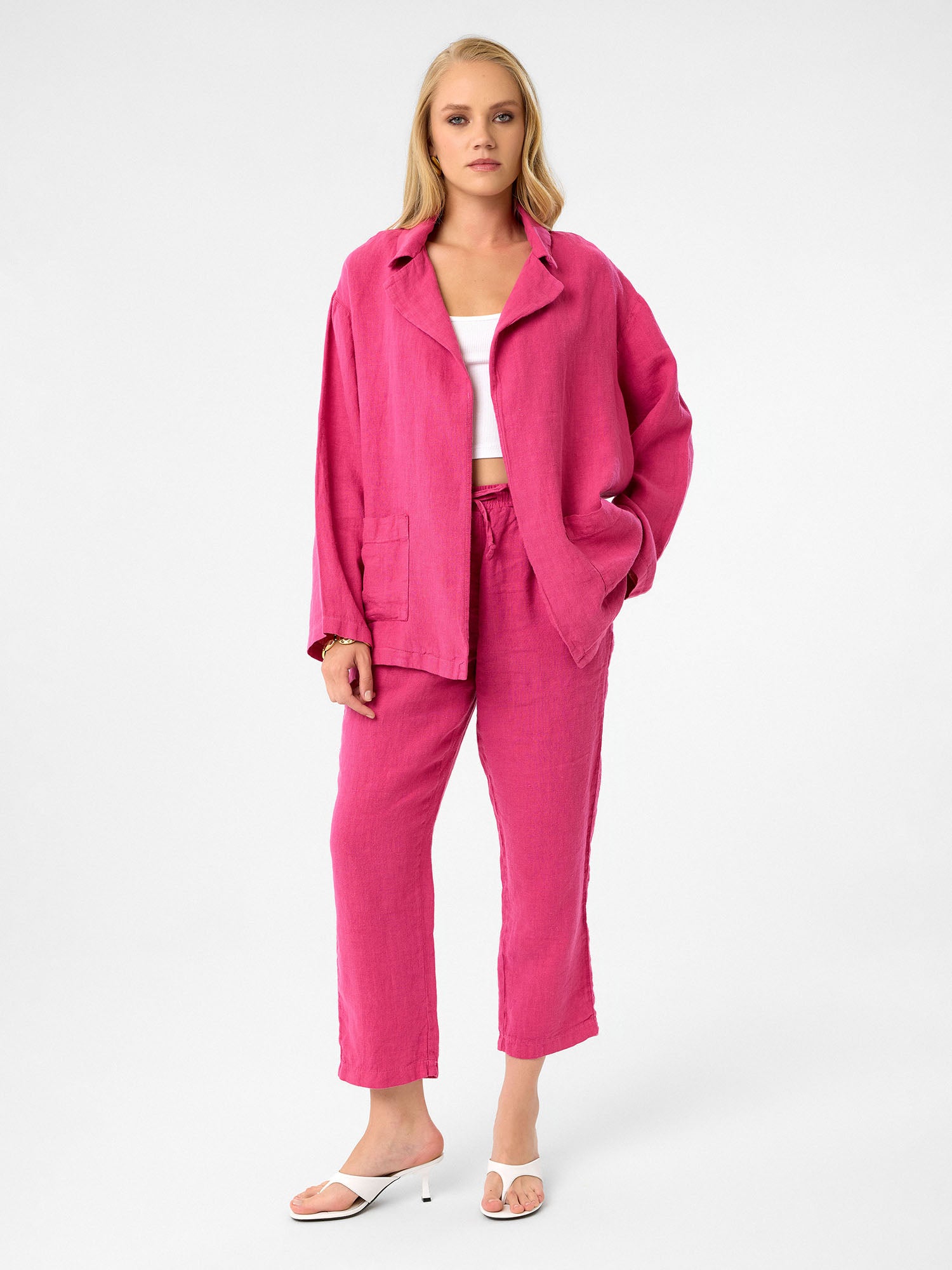 Oversized Blazer in Fuchsia