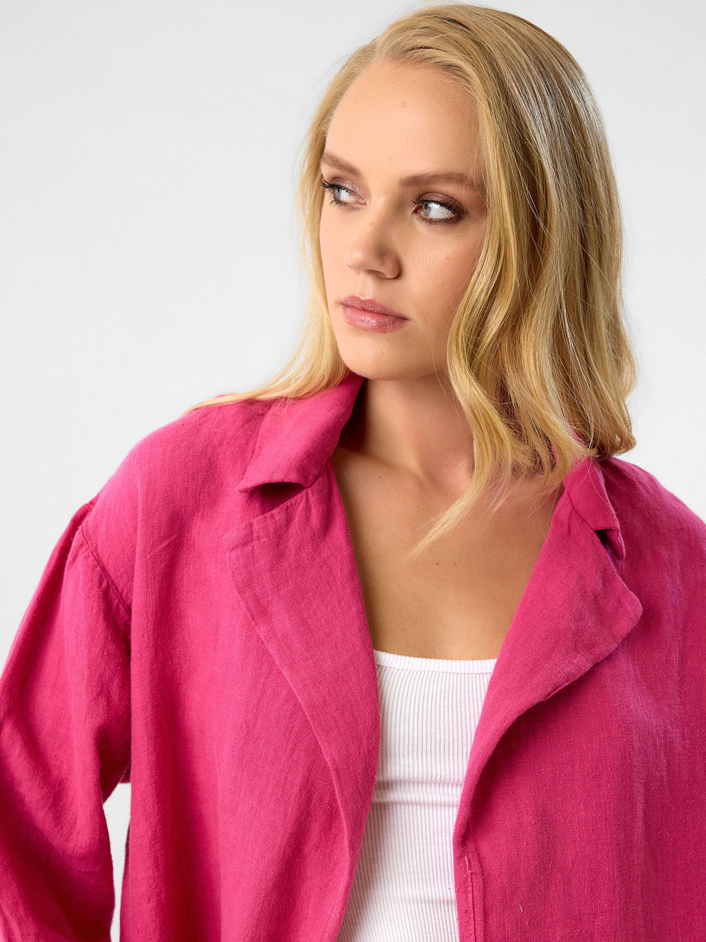 Oversized Blazer in Fuchsia