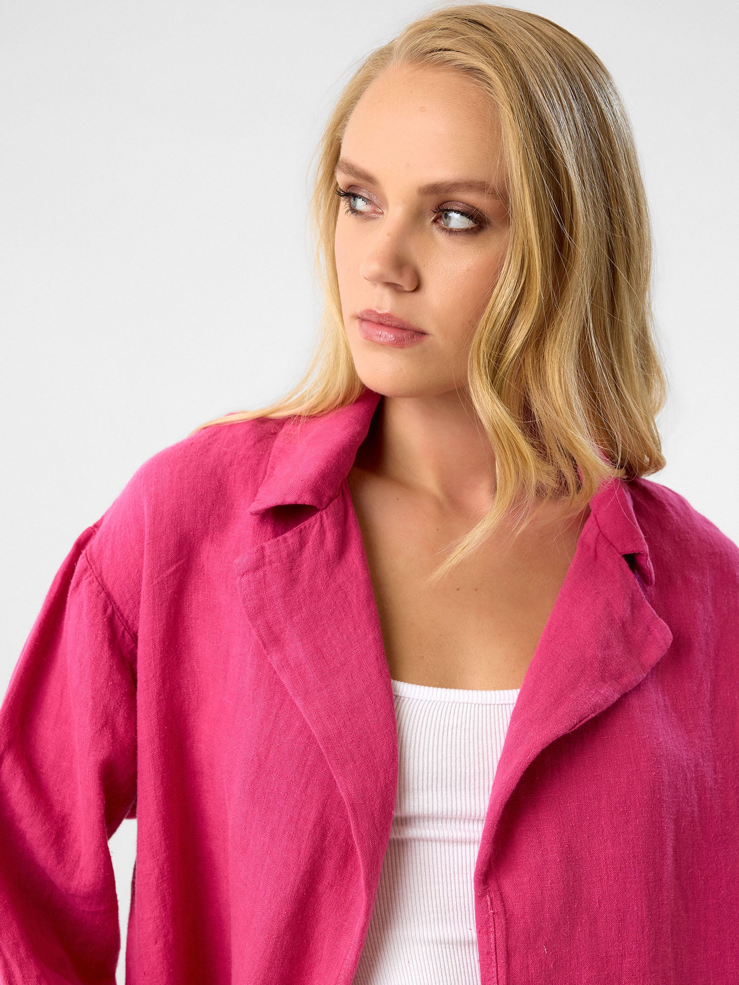 Oversized Blazer in Fuchsia