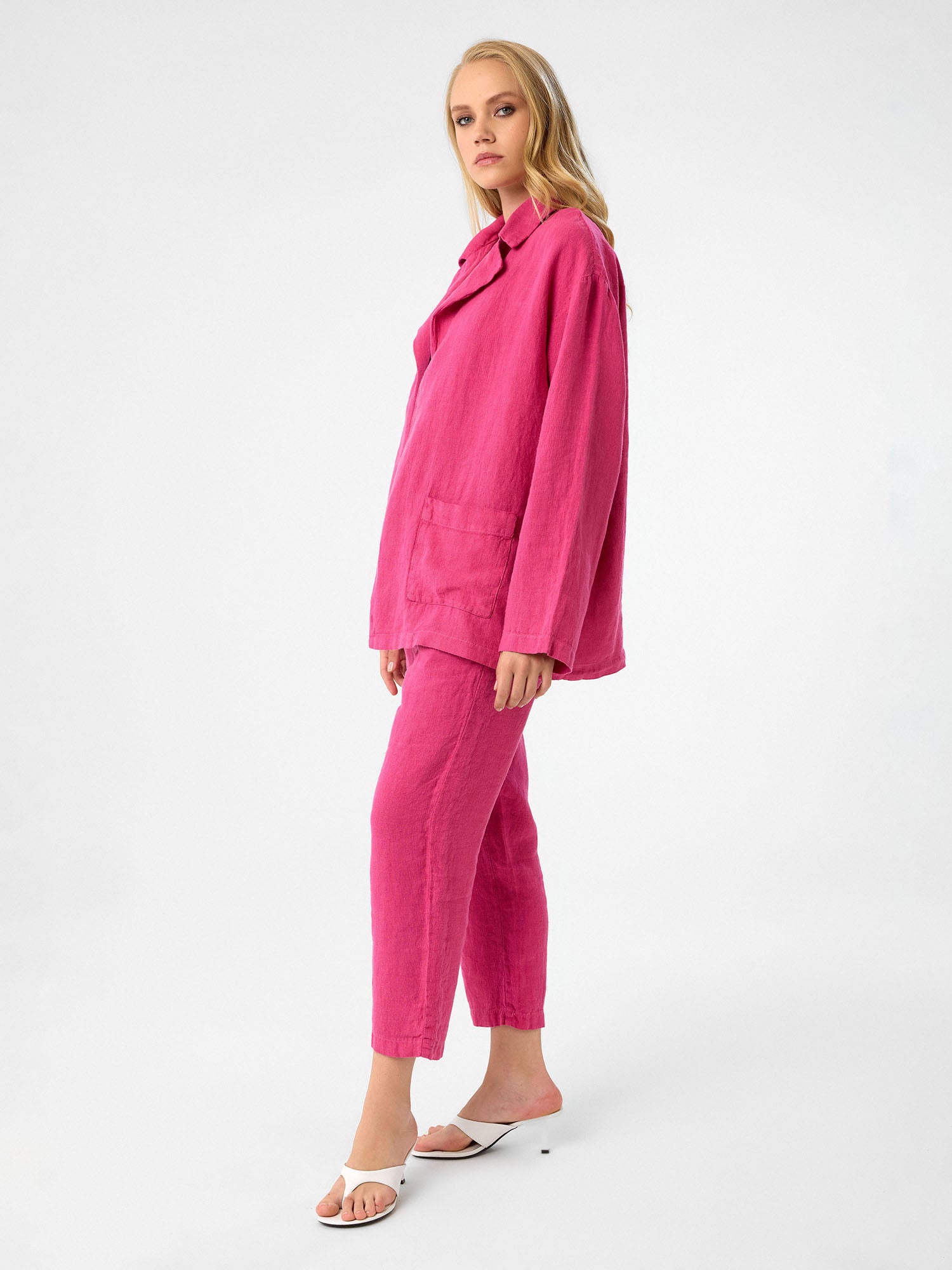 Oversized Blazer in Fuchsia