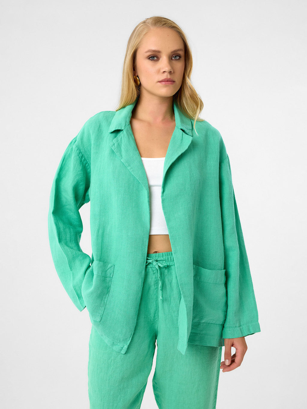 Oversized Blazer in Mintgrün
