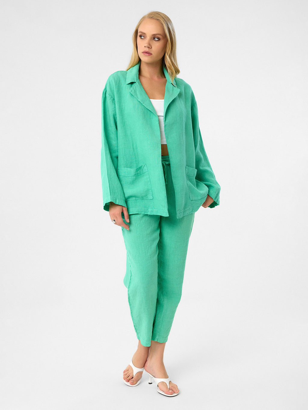 Oversized Blazer in Mintgrün