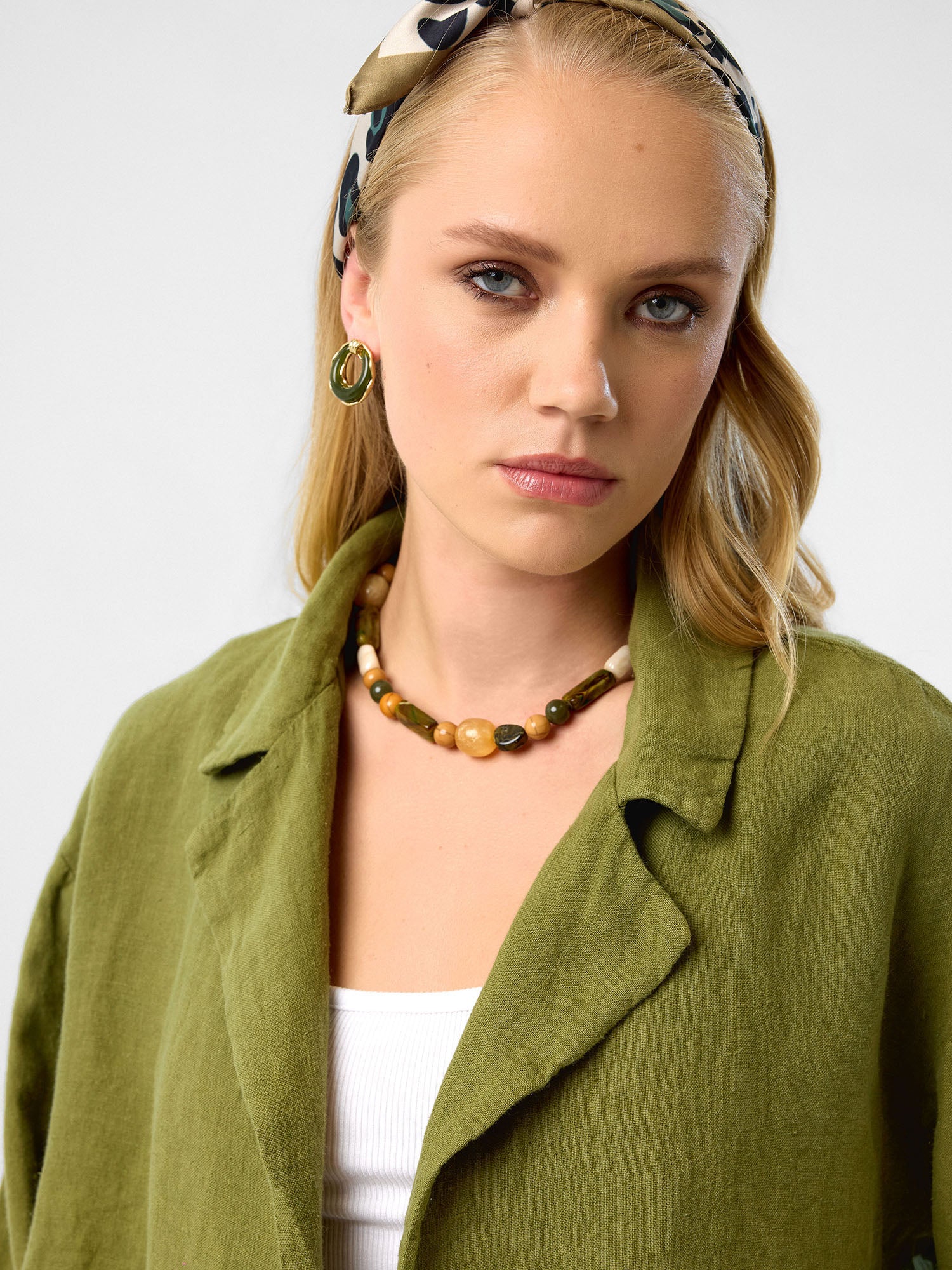 Oversized Blazer in Olivgrün