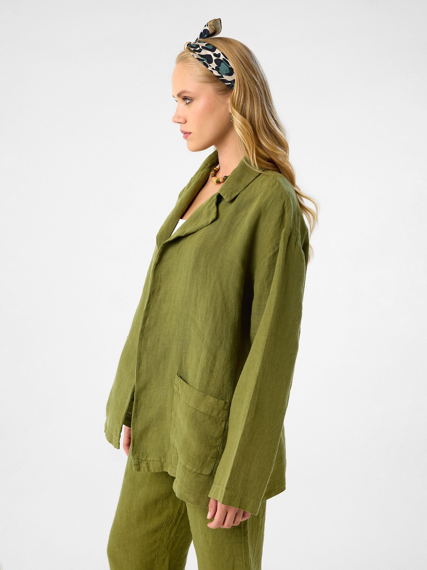 Oversized Blazer in Olivgrün