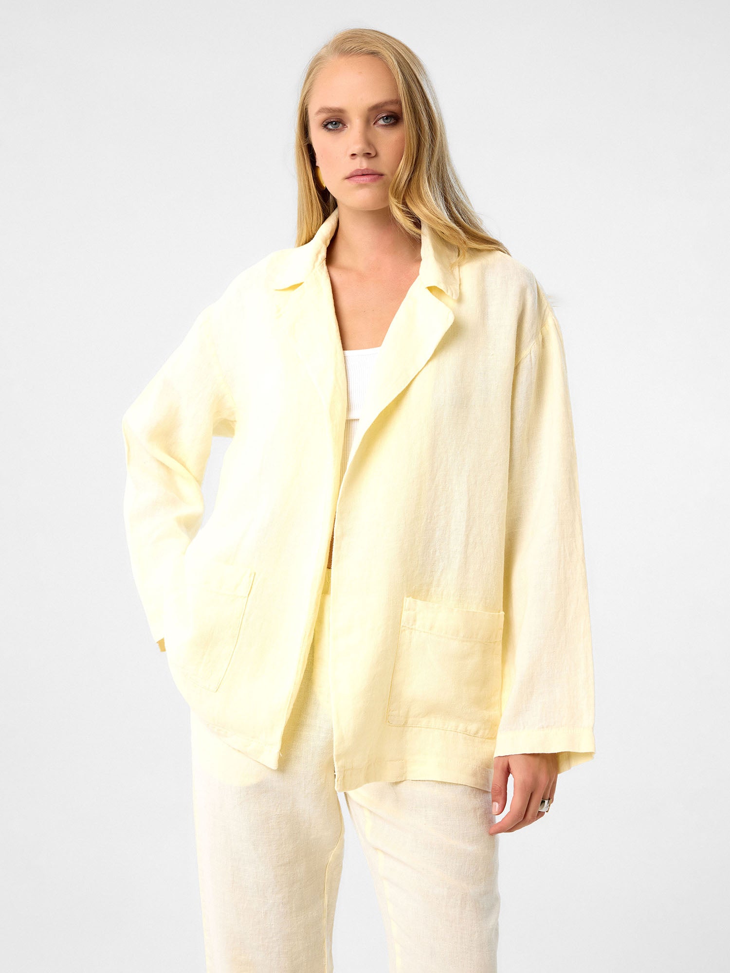 Oversized Blazer in Buttercream