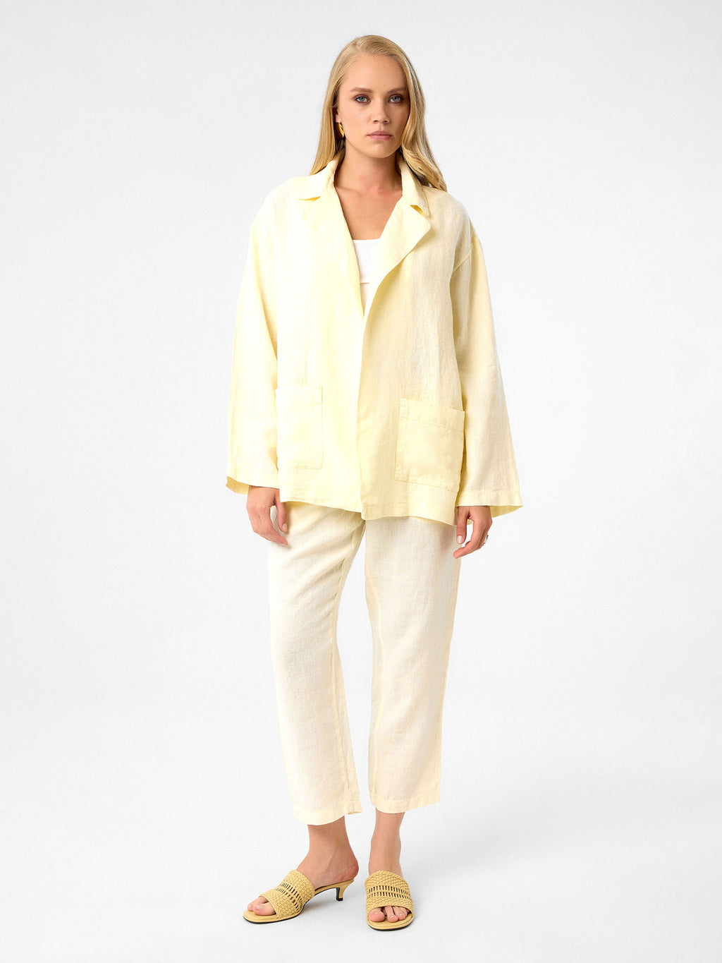 Oversized Blazer in Buttercream