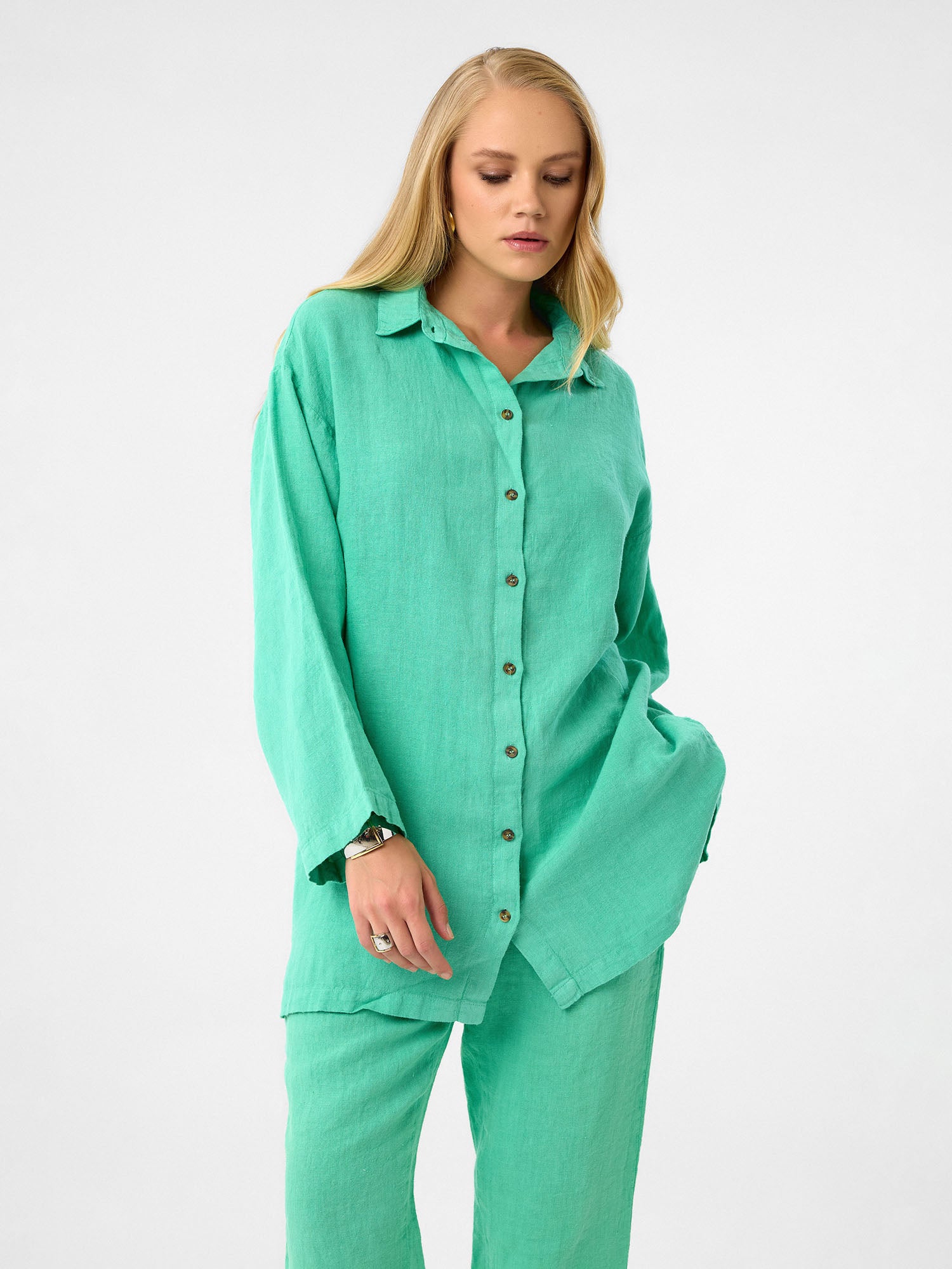 Oversized Tunika in Mintgrün