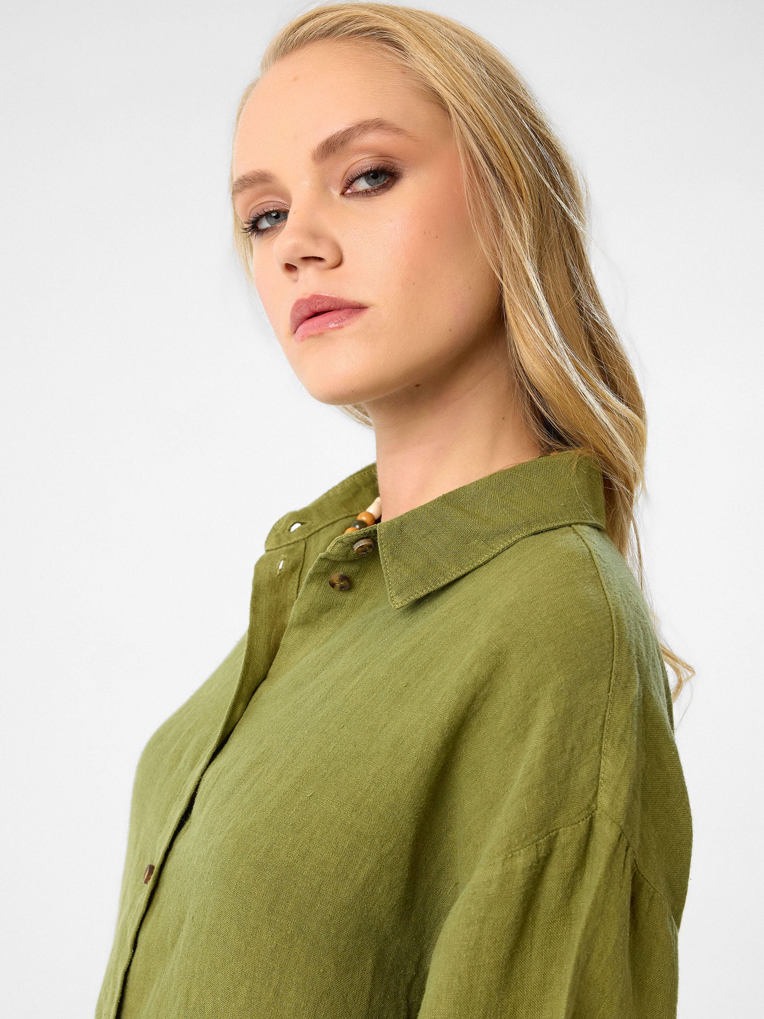 Oversized Tunika in Olivgrün