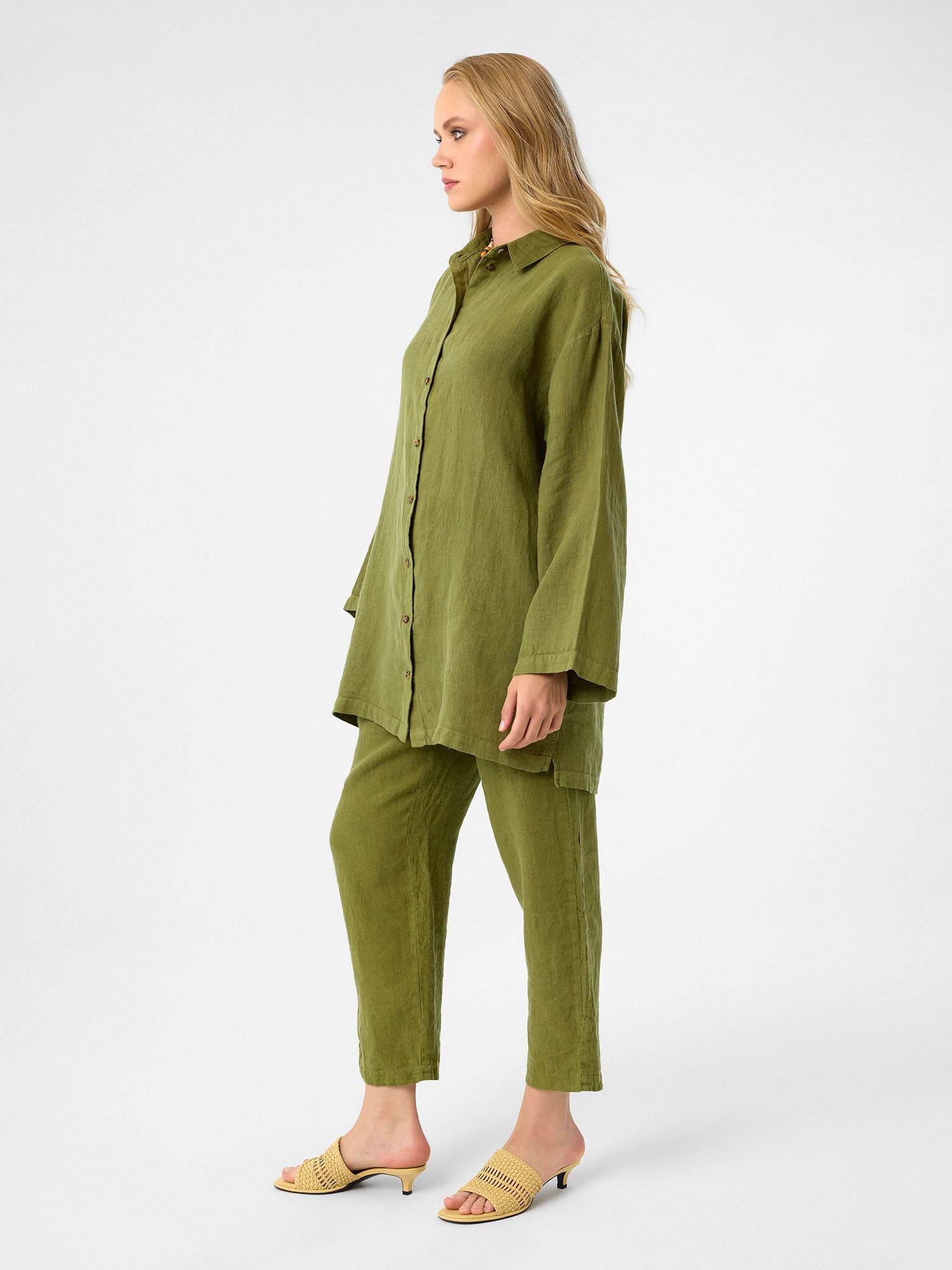 Oversized Tunika in Olivgrün