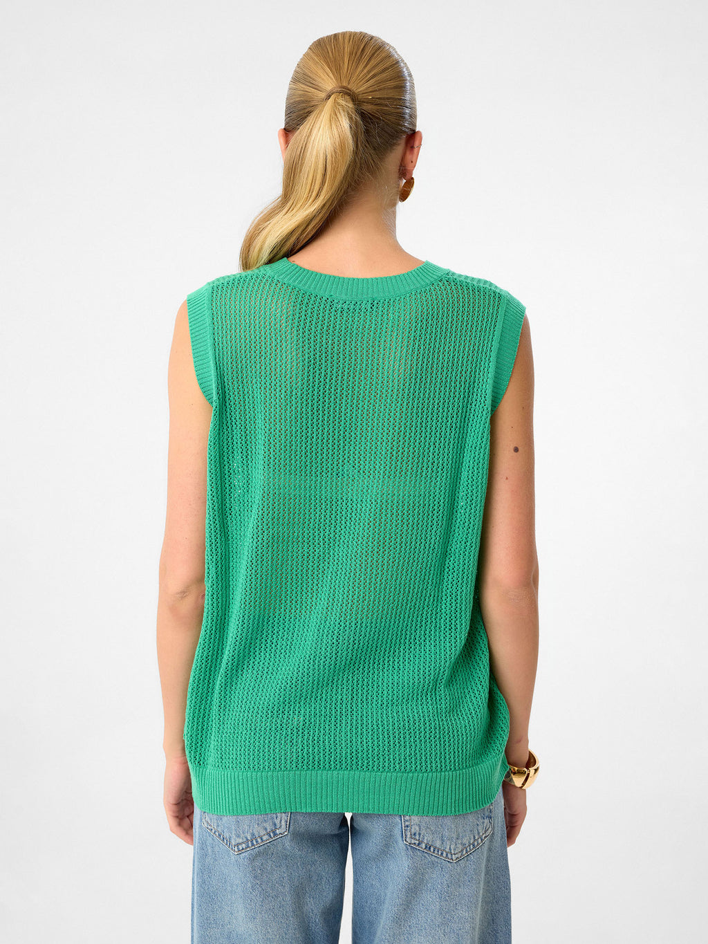 Strick-Tanktop aus 100 % Baumwolle – Verdant Green