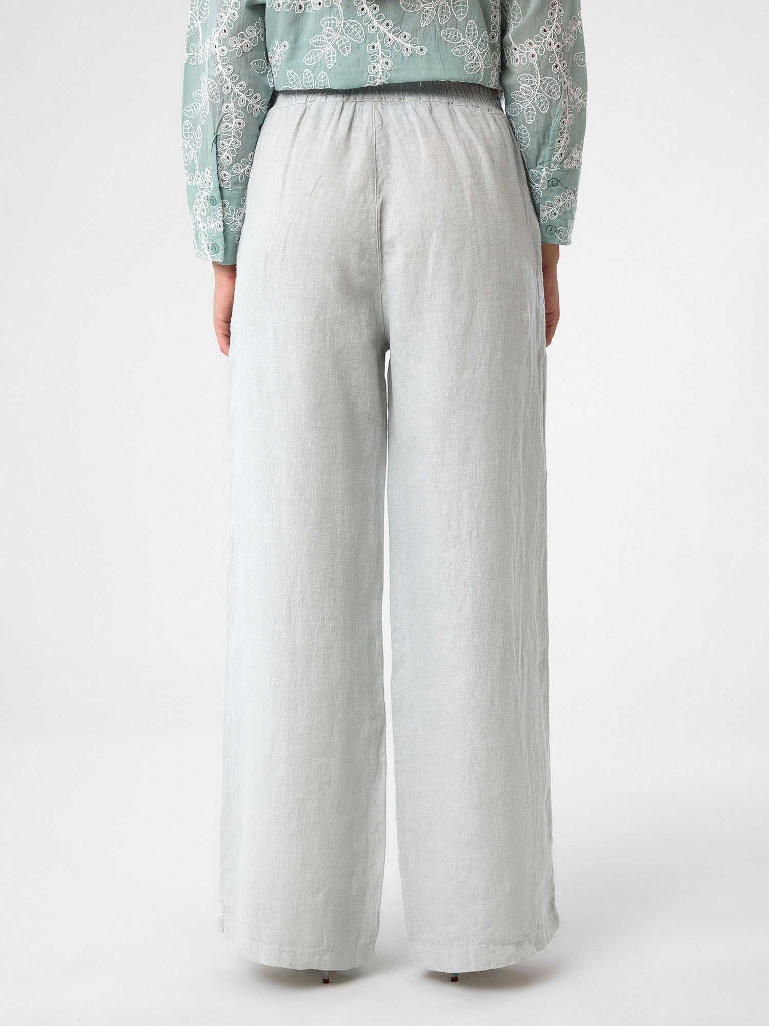 Wide-Leg Hose in Ash Grey