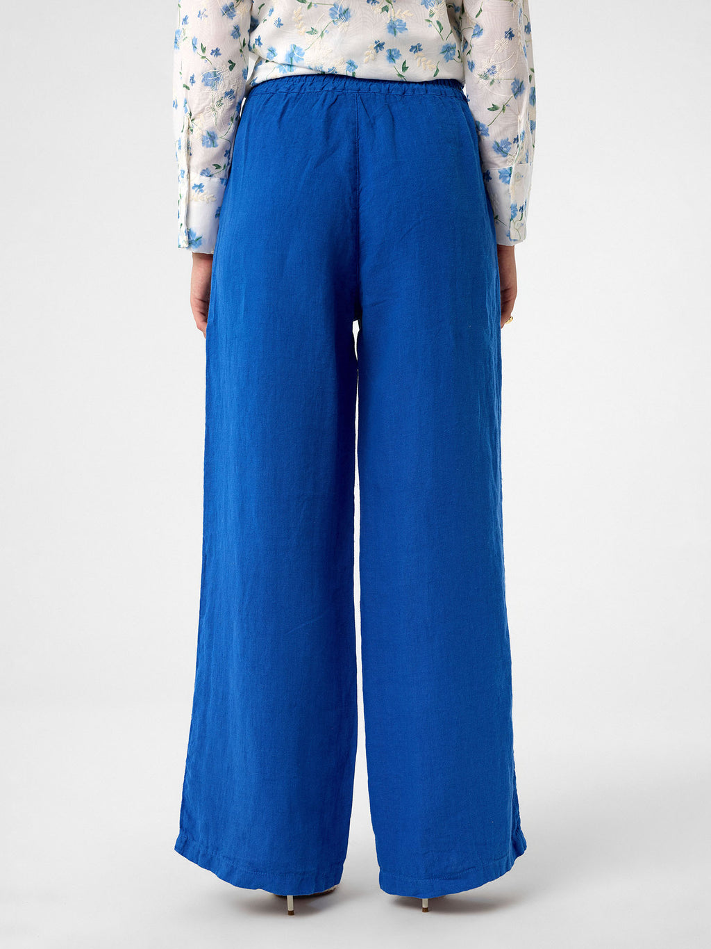 Wide-Leg Hose in Cobalt