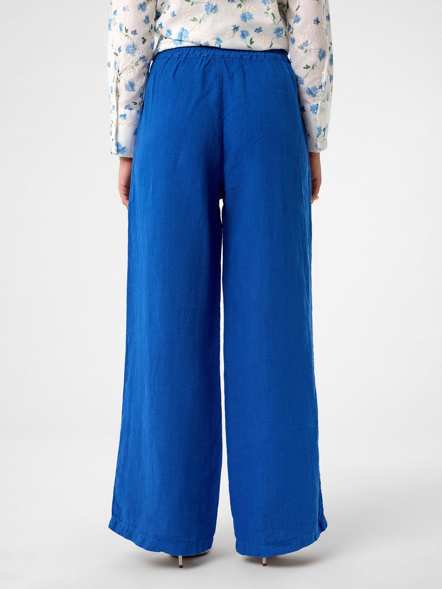 Wide-Leg Hose in Cobalt