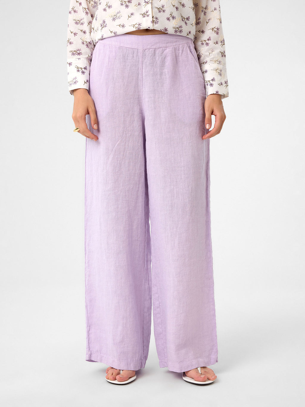 Wide-Leg Hose in Lilac