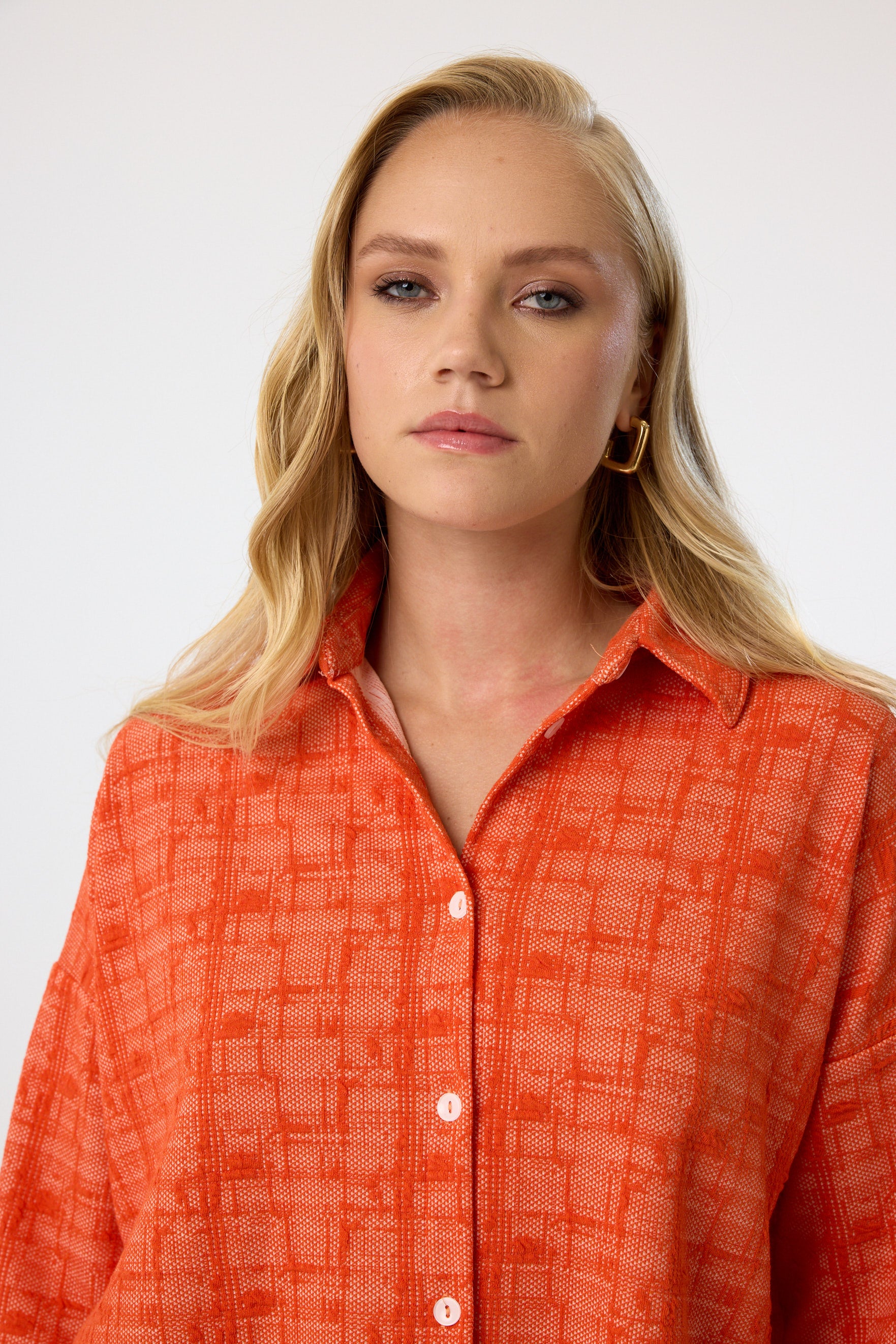 Zweiteiliges Set aus Viskose mit Karomuster in Kaffee