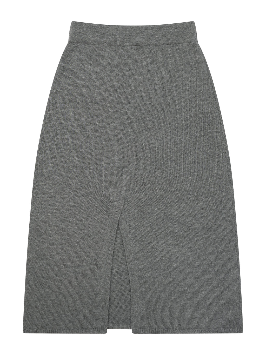 Damen Strickrock in Midi-Länge – Grau